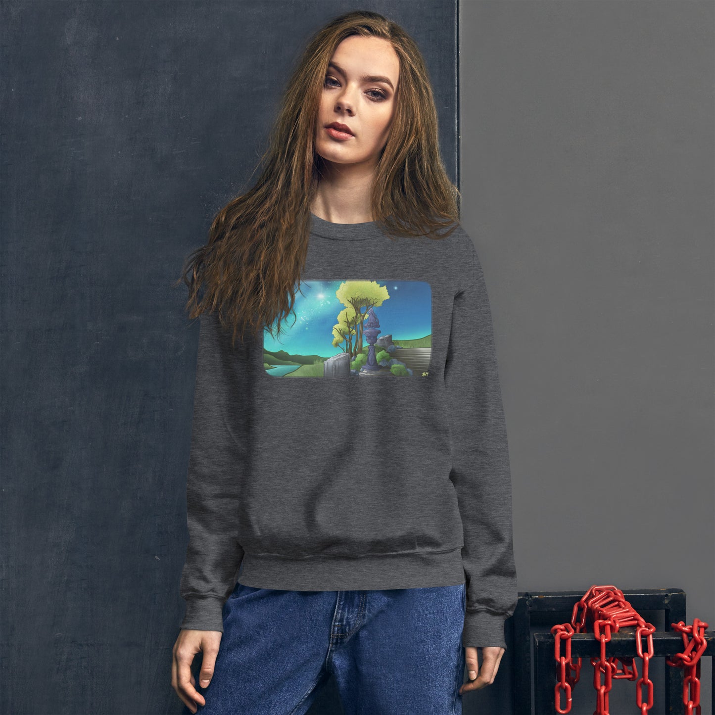 Ruins of the Moonlit Majesty Crewneck
